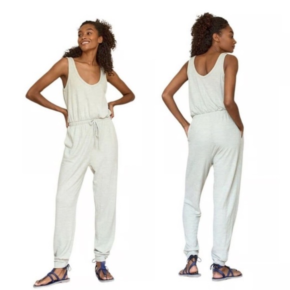 Danskin Heather Gray Sleeveless Jumpsuit - Picture 1 of 10
